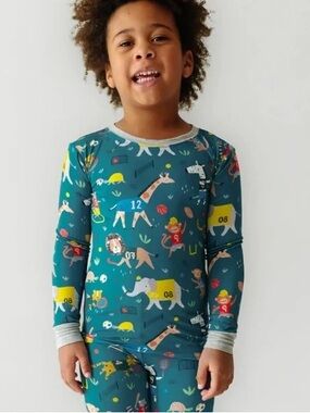 Little Sleepies Jungle Gym Pajama Set Elephant Lion Monkey Giraffe Sports